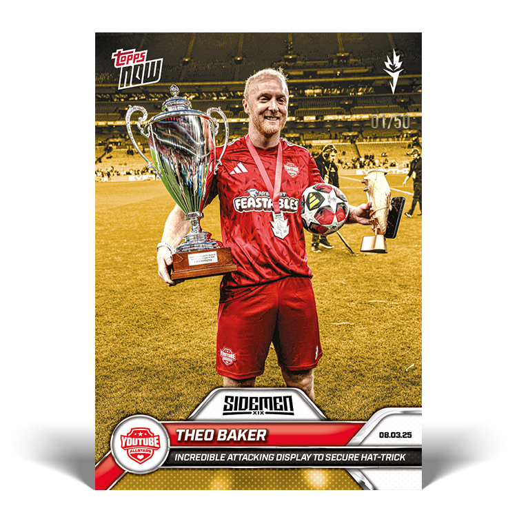 Theo Baker - 2025 Sidemen Charity Match Topps NOW Card 13 - PR: 67 - Image 6
