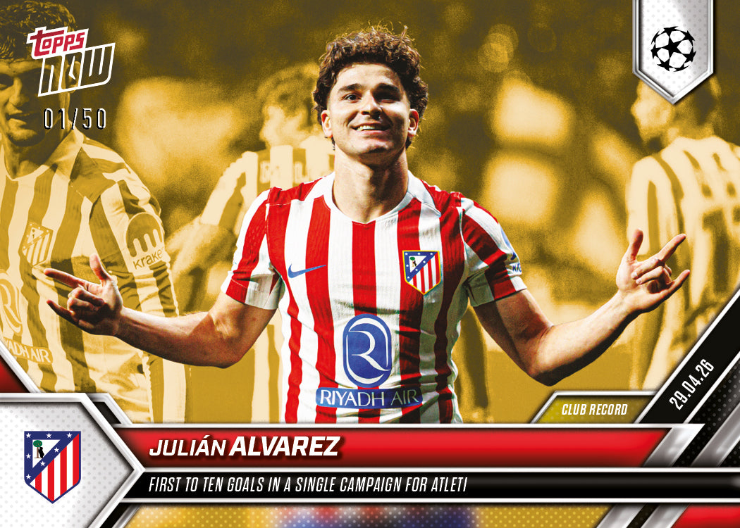 Julián Alvarez - 2025-26 UCL Topps NOW - Card 130 - PR: 581 - Image 6