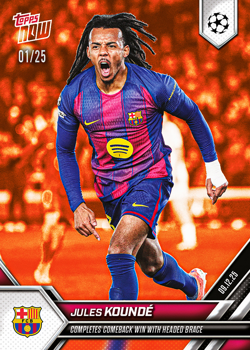 Jules Koundé - 2025-26 UCL Topps NOW - Card 64 - PR: 386 - Image 5