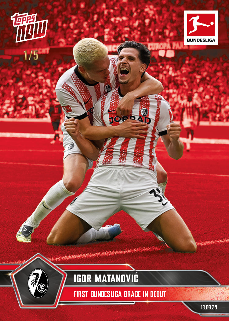 Igor Matanović - 2025-26 Bundesliga Topps NOW - Card 19 - PR: 184 - Image 3