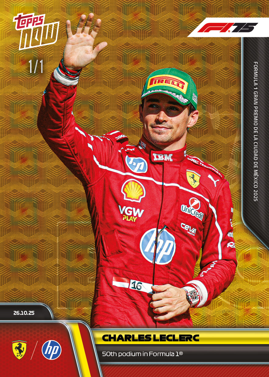 Charles Leclerc - 2025 Formula 1 Topps NOW - Card 74 - PR: 3675 - Image 3