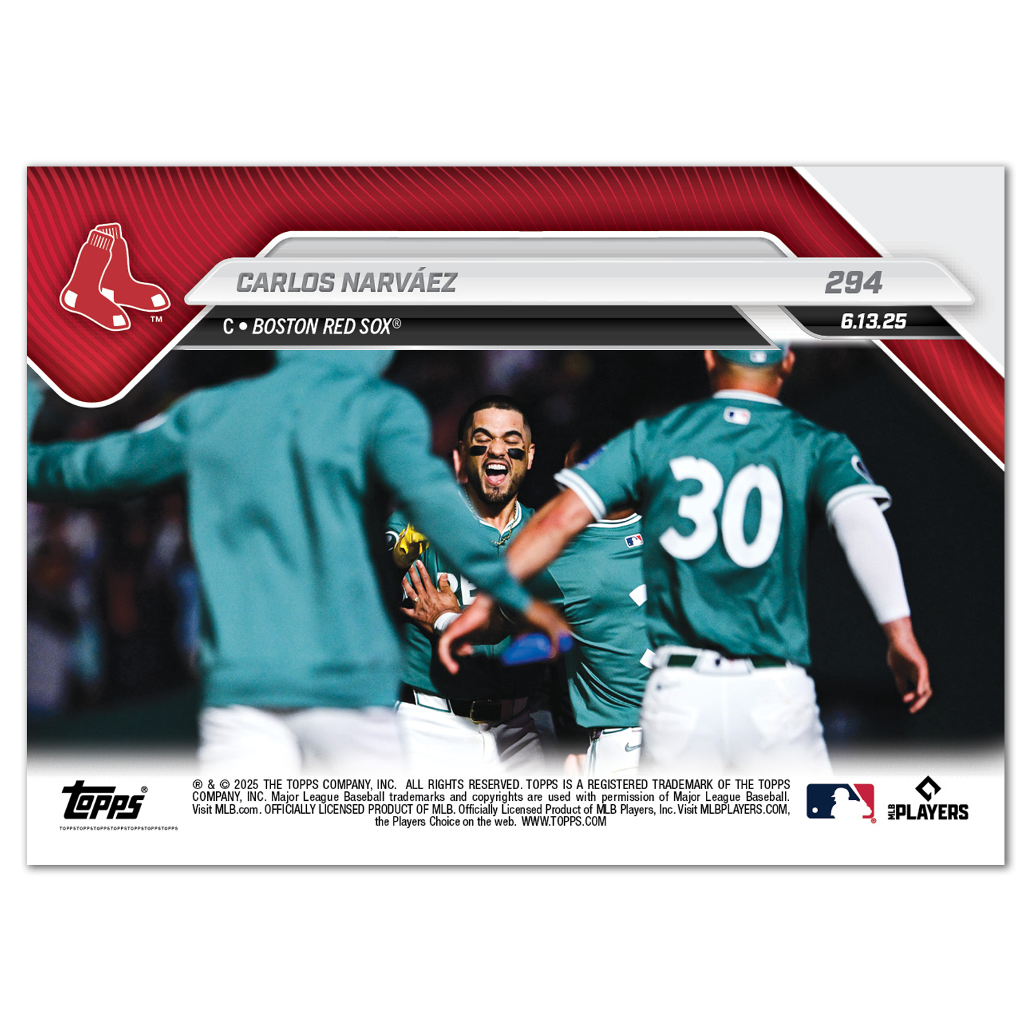 Carlos Narváez - 2025 MLB Topps NOW - Card 294 - PR: 1009 - Image 2