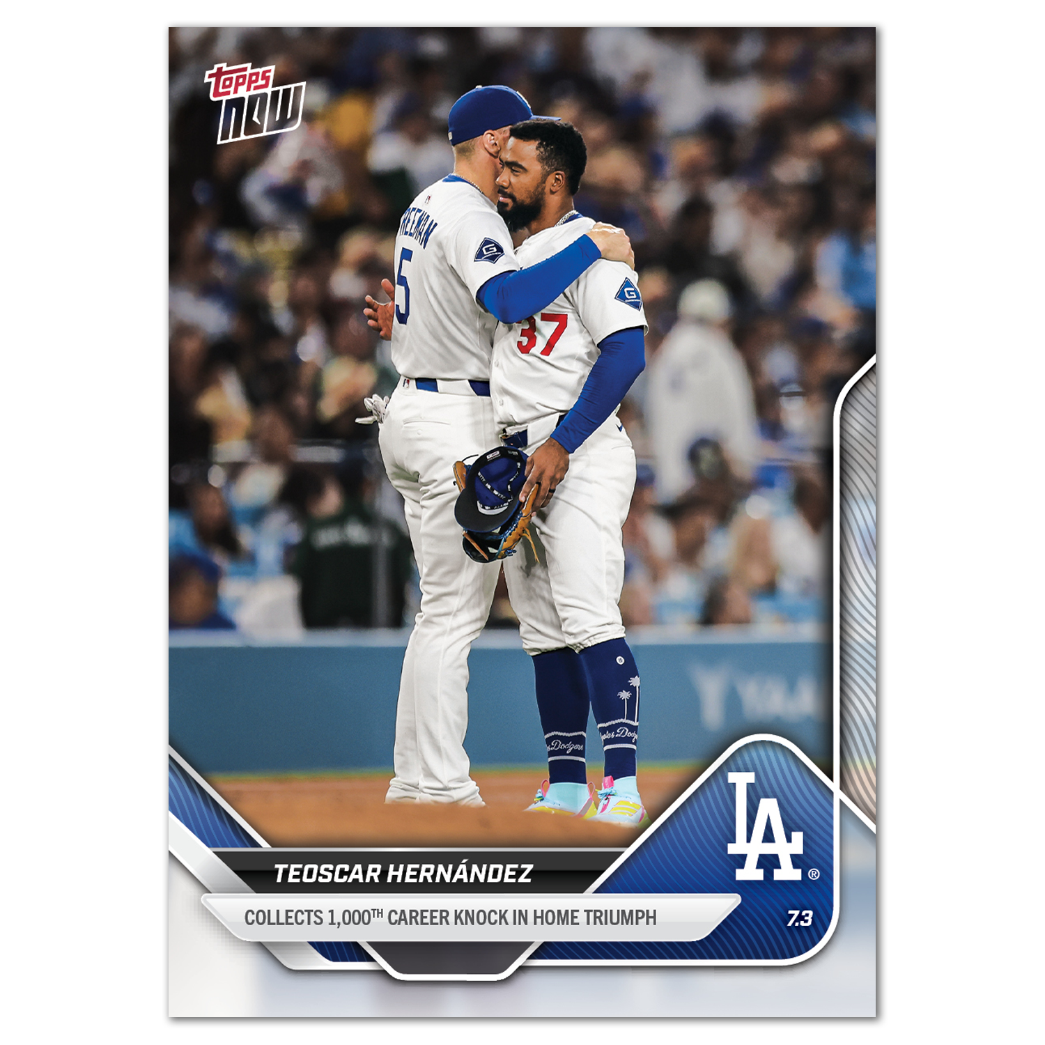 Teoscar Hernández - 2025 MLB Topps NOW - Card 381 - PR: 737