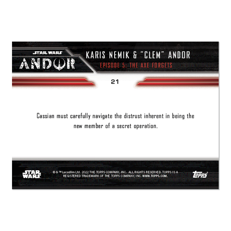 2022 TOPPS NOW Star Wars: Andor Episode 5 - 5 Card Set - PR: 670 - Image 3
