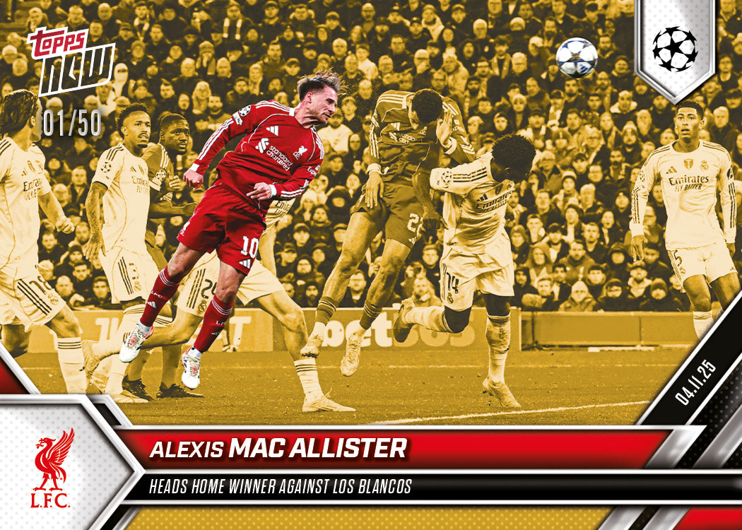 Alexis Mac Allister - 2025-26 UCL Topps NOW - Card 45 - PR: 502 - Image 6