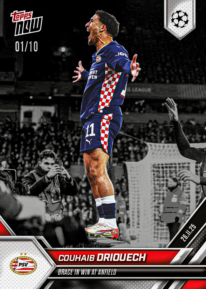 Couhaib Driouech - 2025-26 UCL Topps NOW - Card 61 - PR: 93 - Image 4