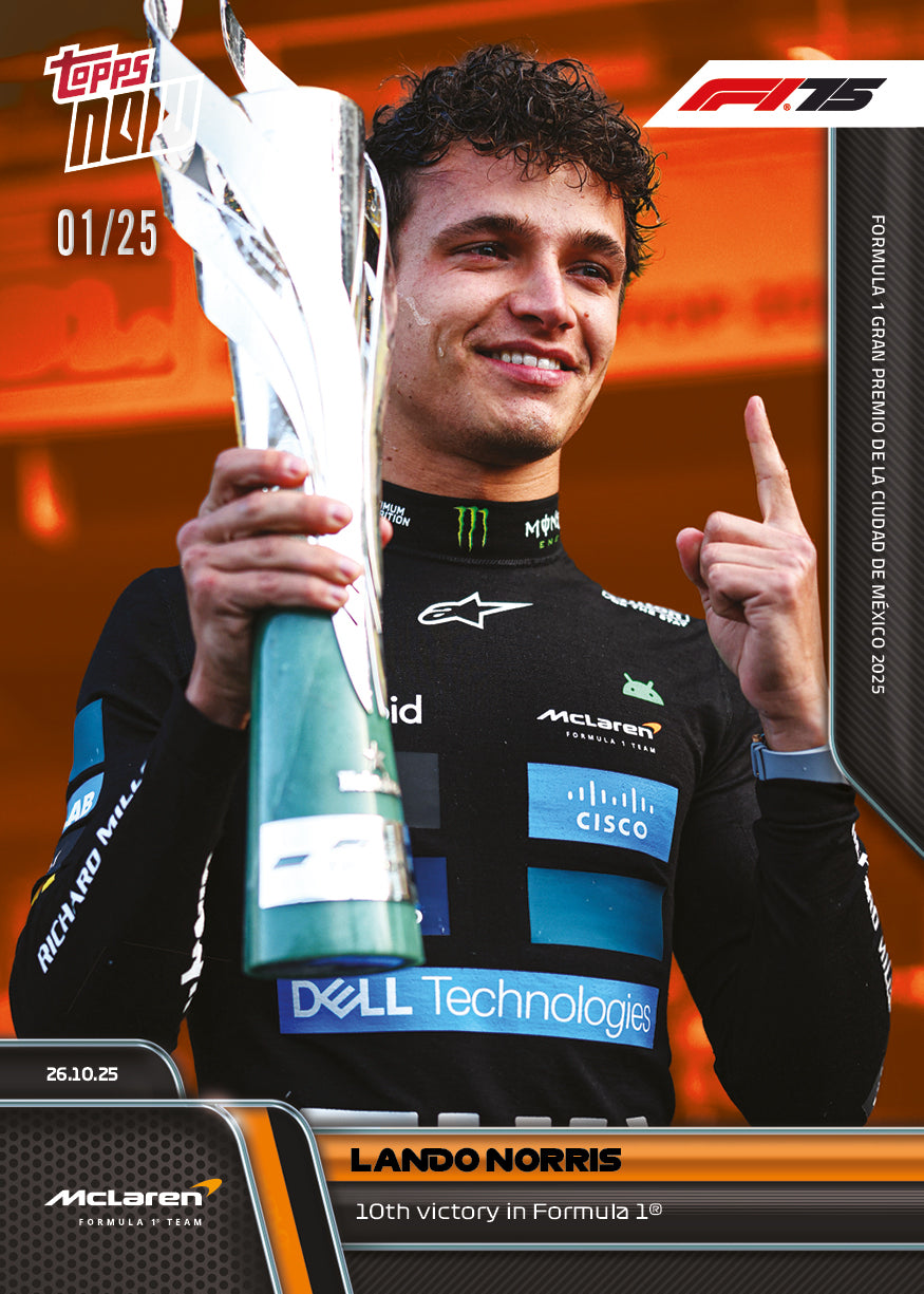 Lando Norris - 2025 Formula 1 Topps NOW - Card 72 - PR: 4039 - Image 6