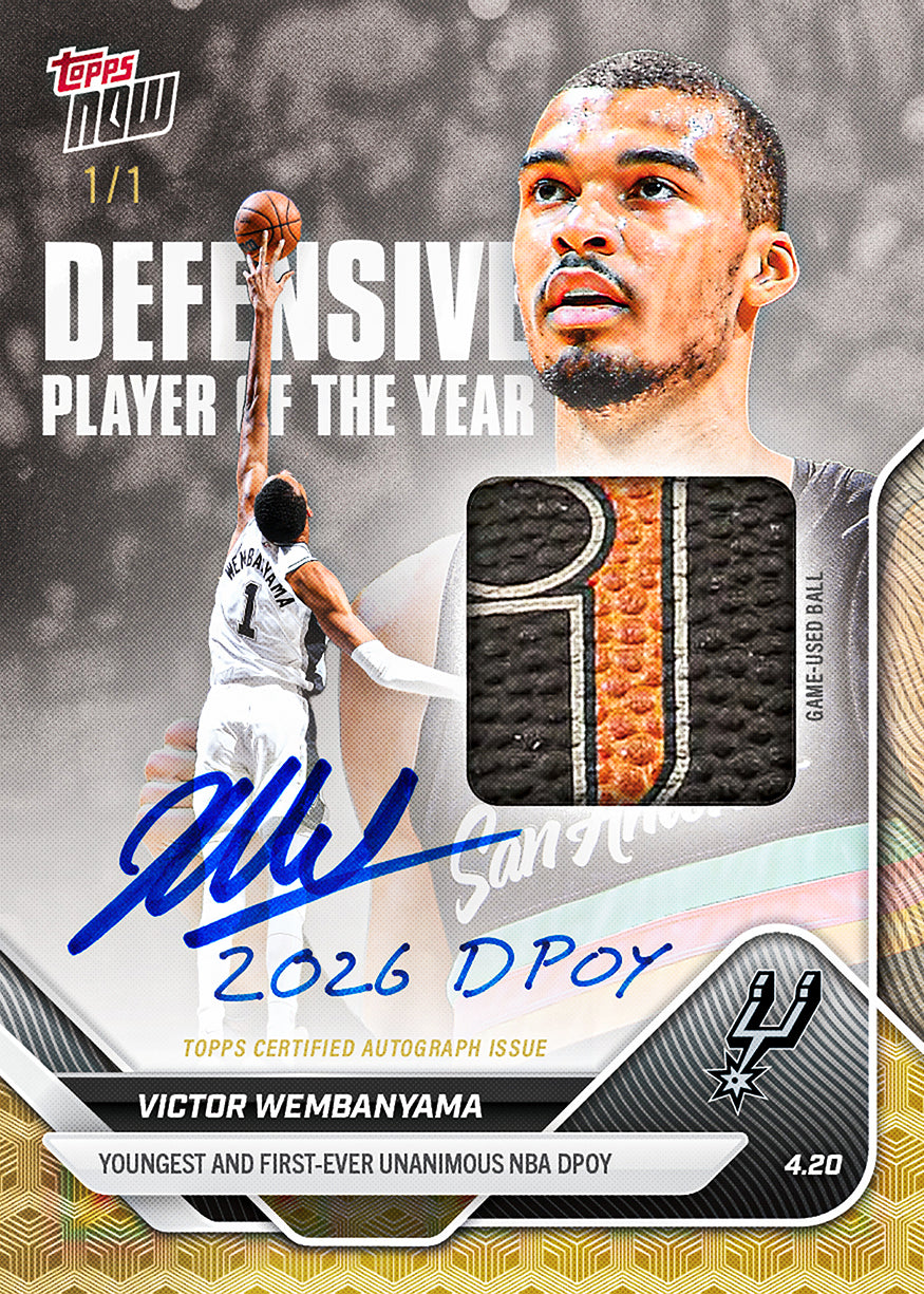 Victor Wembanyama - 2025-26 NBA Topps NOW - Card DPOY - PR: 66956 - Image 2