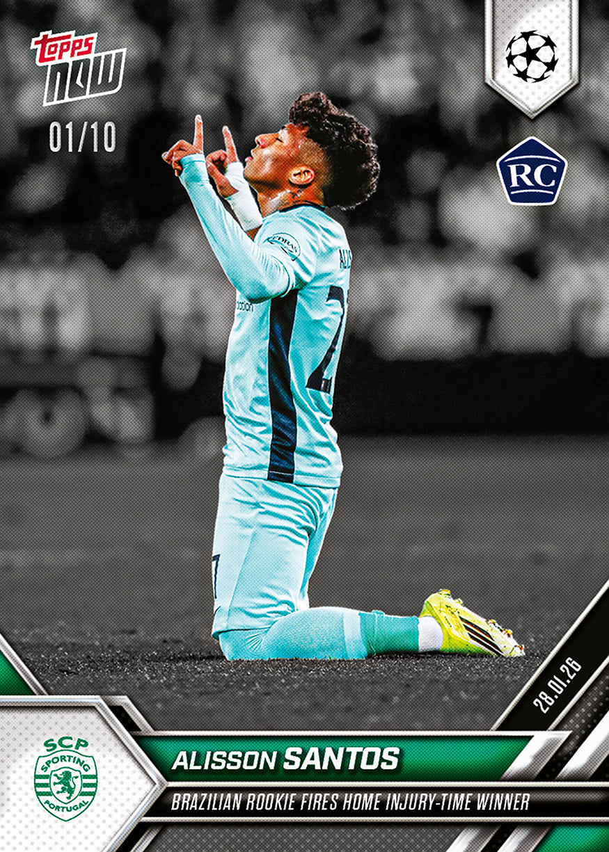 Alisson Santos - 2025-26 UCL Topps NOW - Card 84 - PR: 477 - Image 4