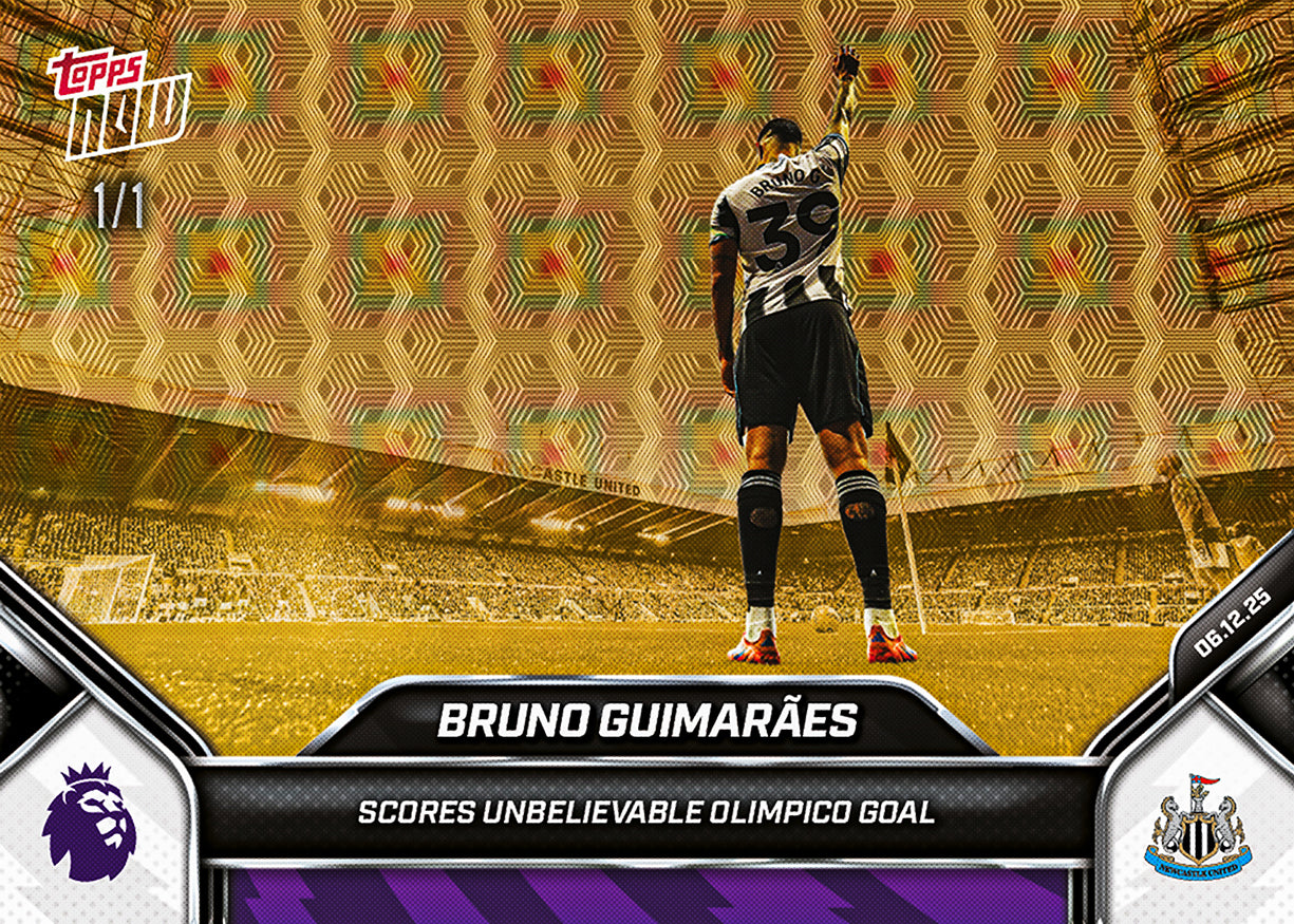 Bruno Guimarães - 2025-26 Premier League Topps NOW - Card 77 - PR: 485 - Image 2