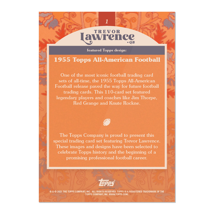 2021 Topps Trevor Lawrence - Online Exclusive - Image 10