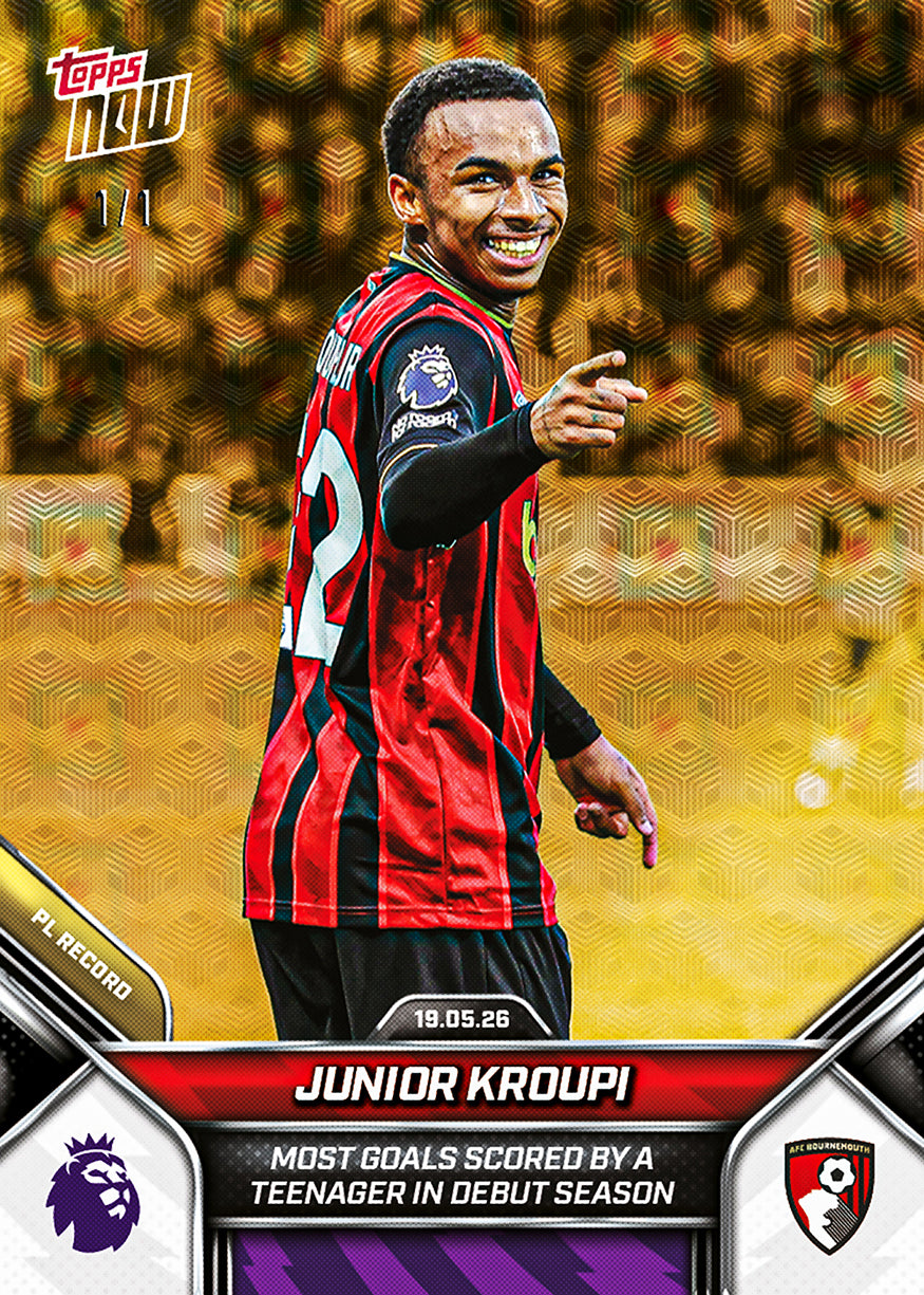 Junior Kroupi - 2025-26 Premier League Topps NOW - Card 198 - PR: 1731 - Image 2