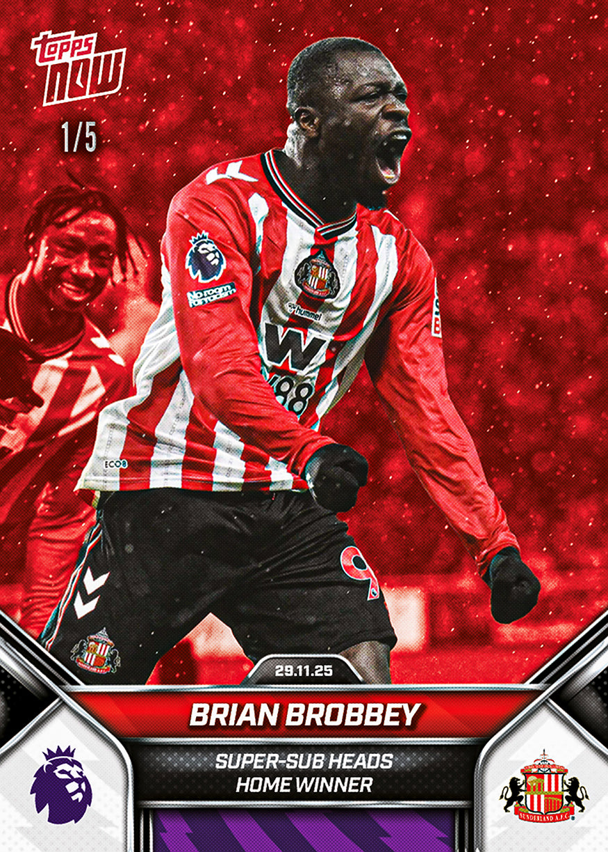 Brian Brobbey - 2025-26 Premier League Topps NOW - Card 65 - PR: 376 - Image 3