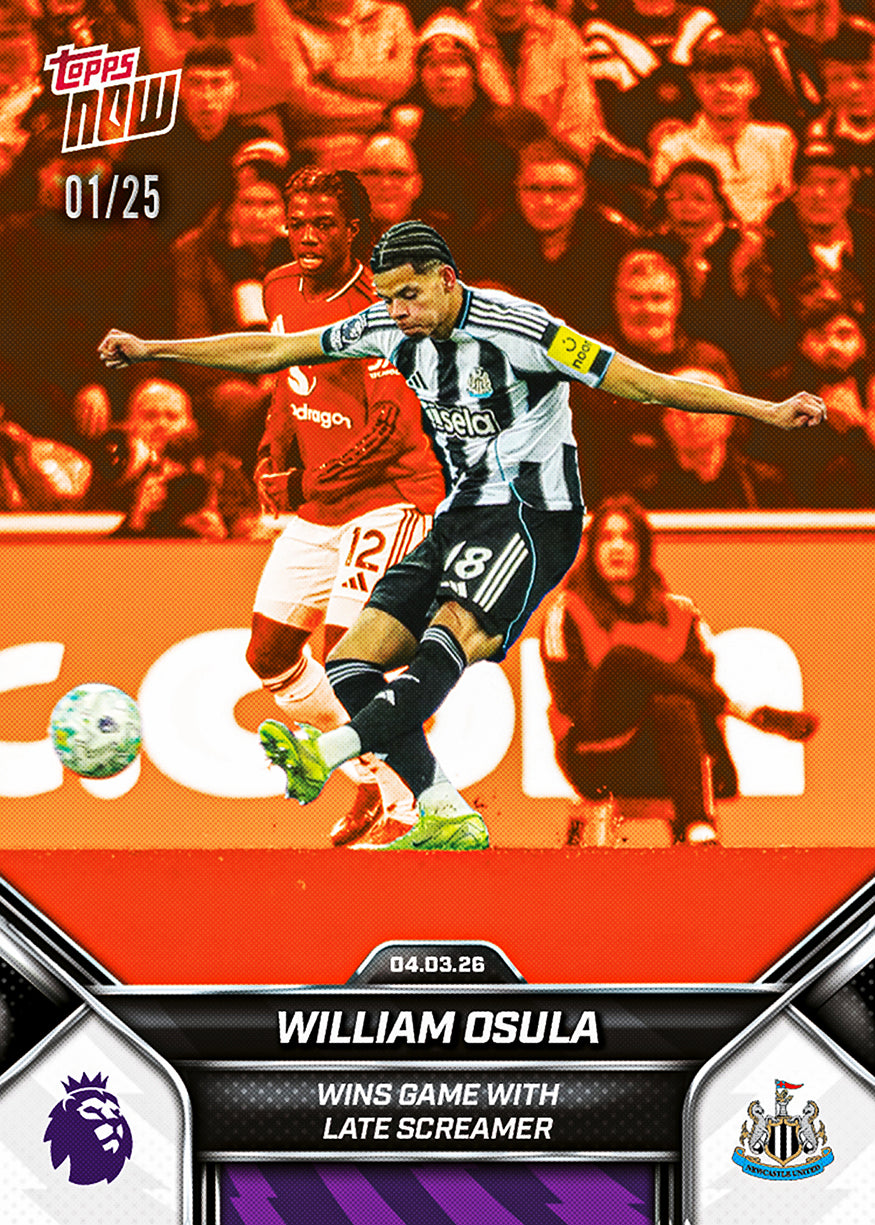 William Osula - 2025-26 Premier League Topps NOW - Card 153 - PR: 396 - Image 5
