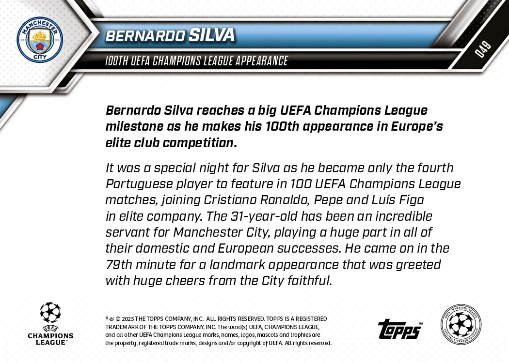 Bernardo Silva - 2025-26 UCL Topps NOW - Card 49 - PR: 253 - Image 7