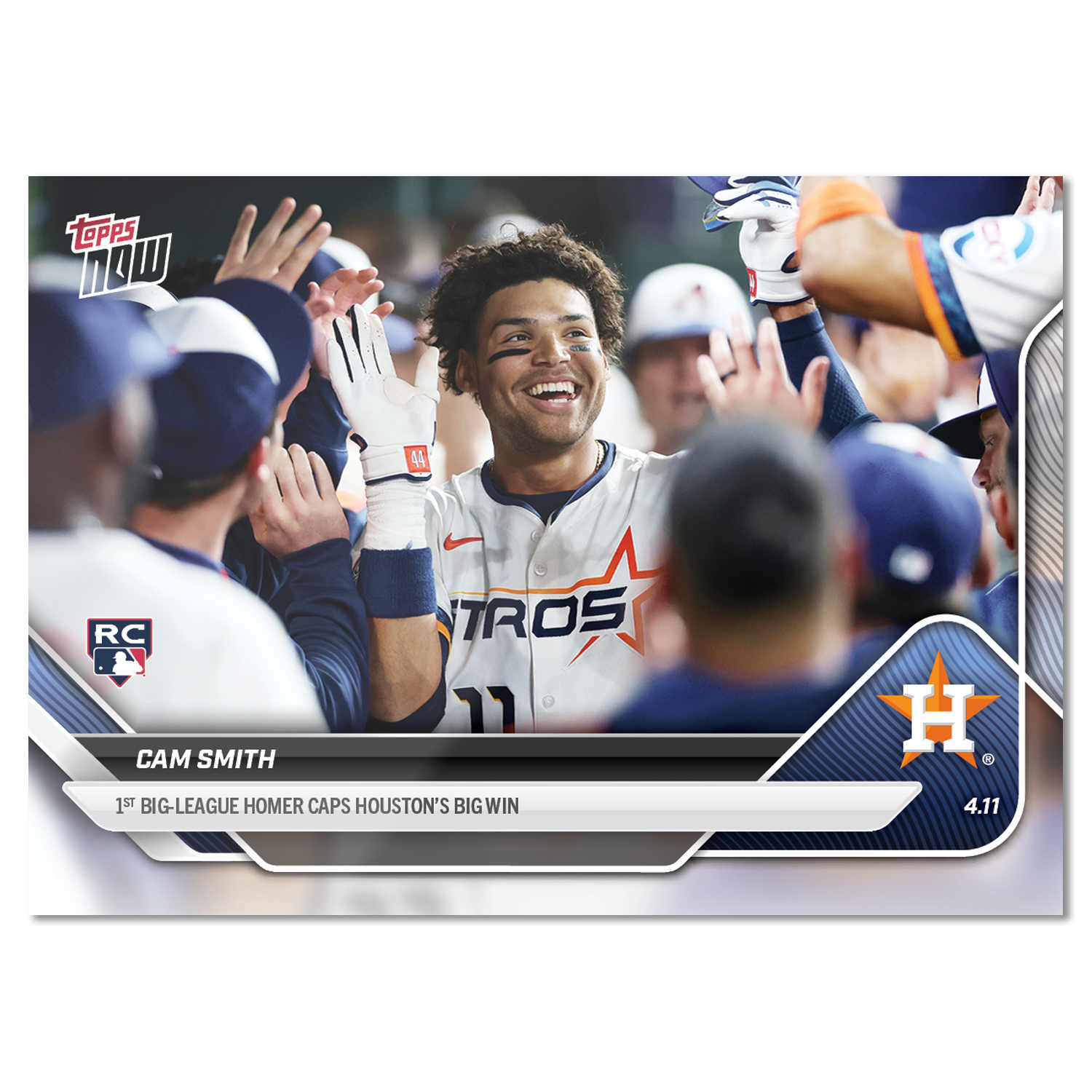 Cam Smith - 2025 MLB Topps NOW - Card 58 - PR: 2794 - Image 2