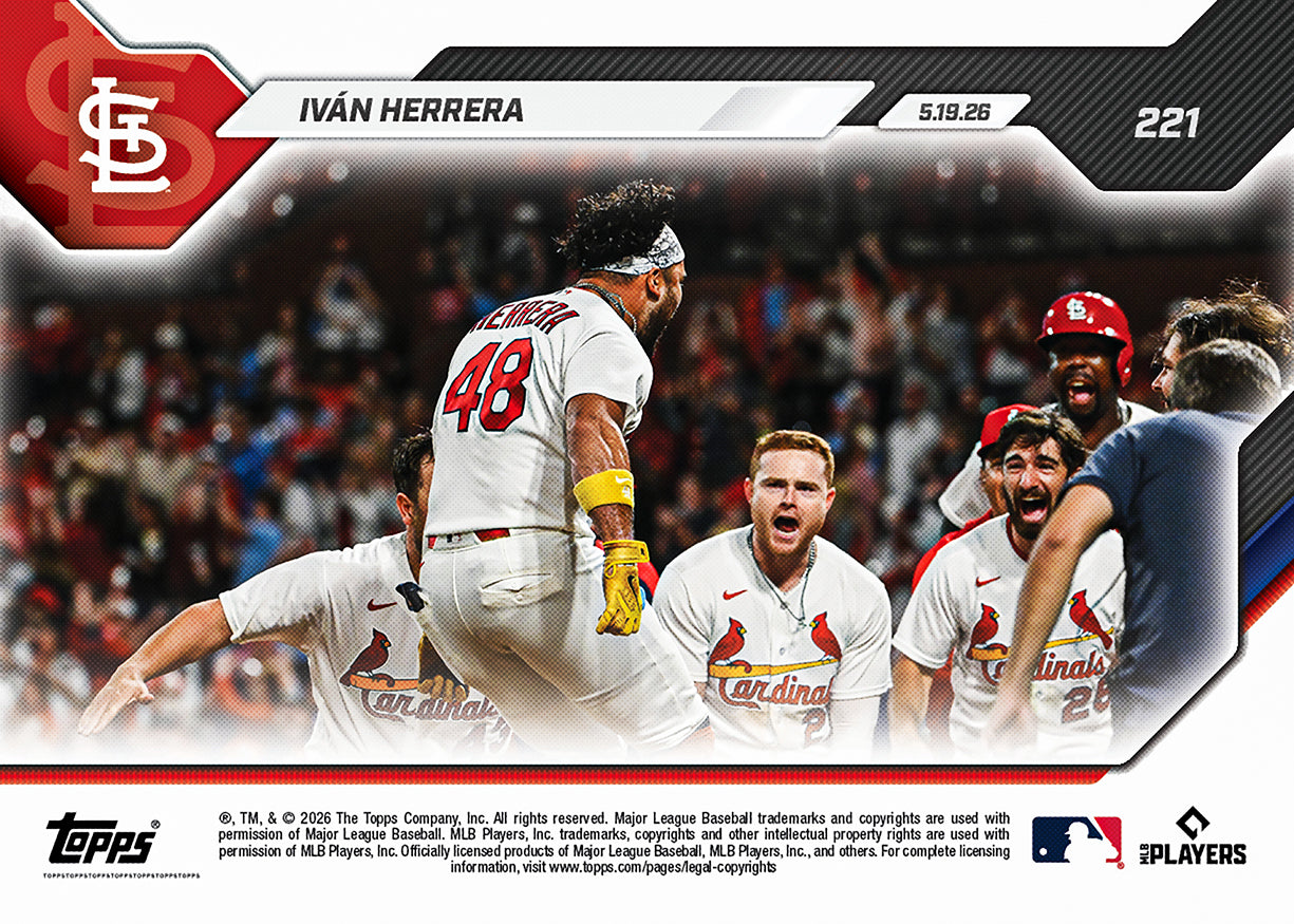 Iván Herrera - 2026 MLB Topps NOW - Card 221 - PR: 500 - Image 2