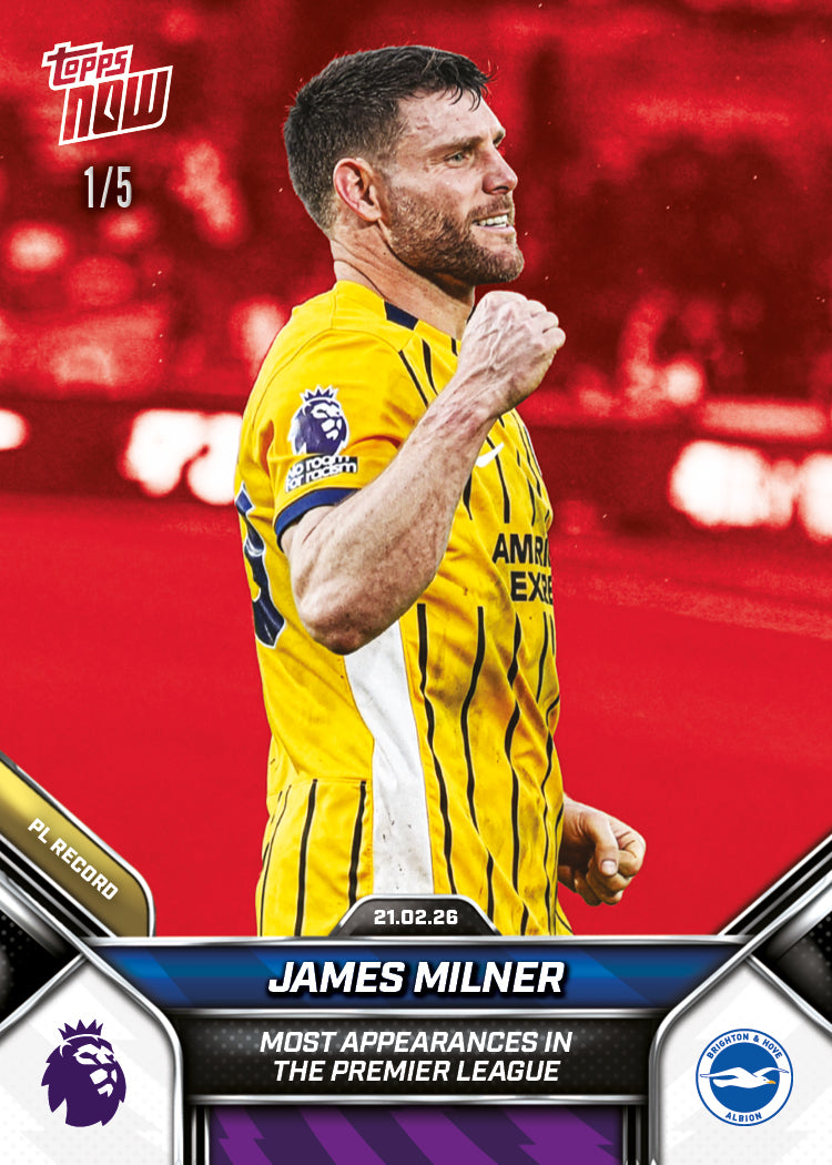 James Milner - 2025-26 Premier League Topps NOW - Card 141 - PR: 559 - Image 3