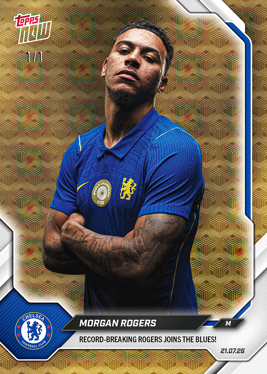 Morgan Rogers - 2026-27 Chelsea FC Topps NOW - Card 1 - PR: 1614 - Image 3
