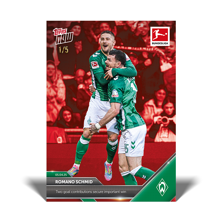 Romano Schmid - 2024-25 Bundesliga Topps NOW Card 159 - PR: 134 - Image 4