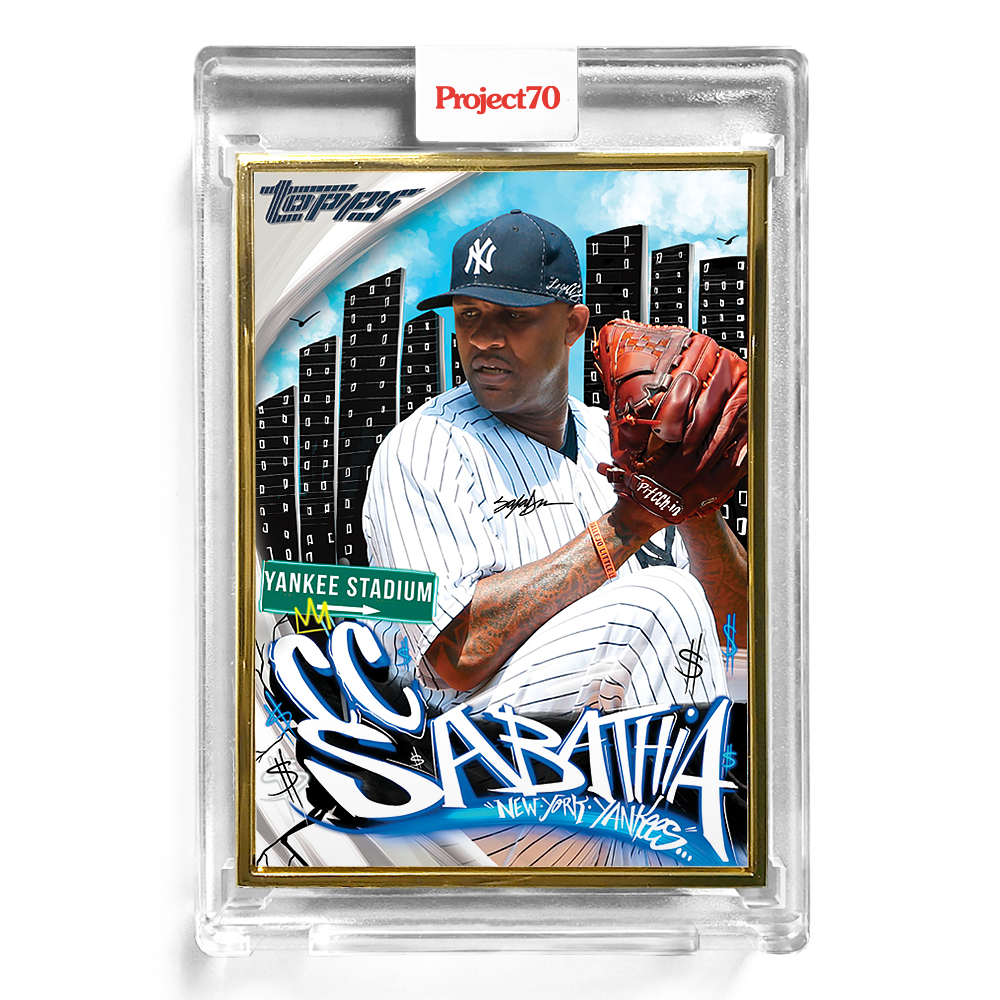 Alternative view of Topps Project70 Card 171 - 2010 CC Sabathia by King Saladeen - Print Run: 1332