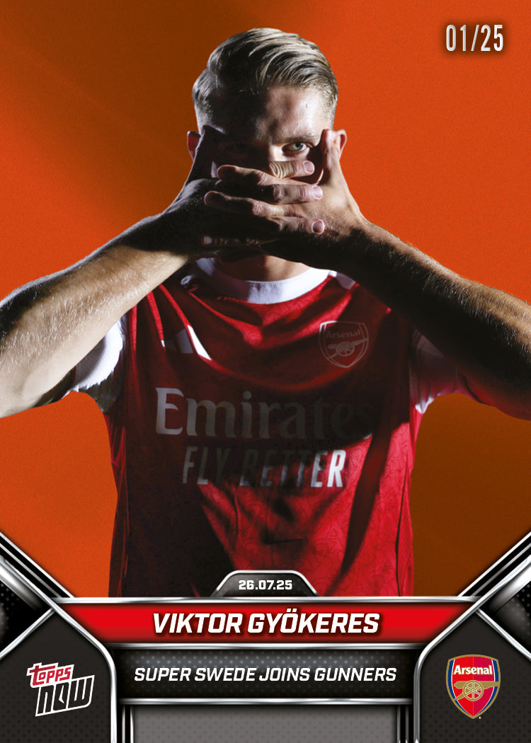 Viktor Gyökeres - 2025 Arsenal FC Topps NOW - Card 2 - PR: 2605 - Image 5