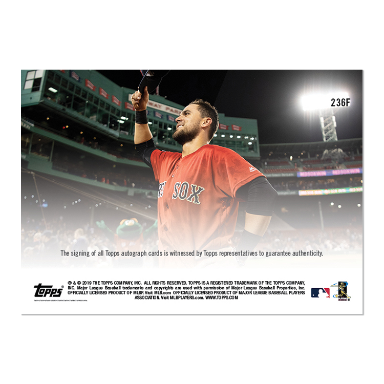 On-Card Autograph # to 1 - Michael Chavis - MLB TOPPS NOW Card 236F - Image 2