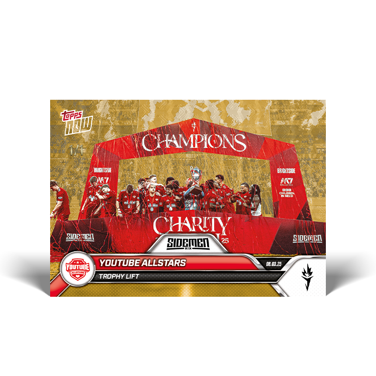 Alternative view of YouTube All Stars - 2025 Sidemen Charity Match Topps NOW Card 17 - PR: 192