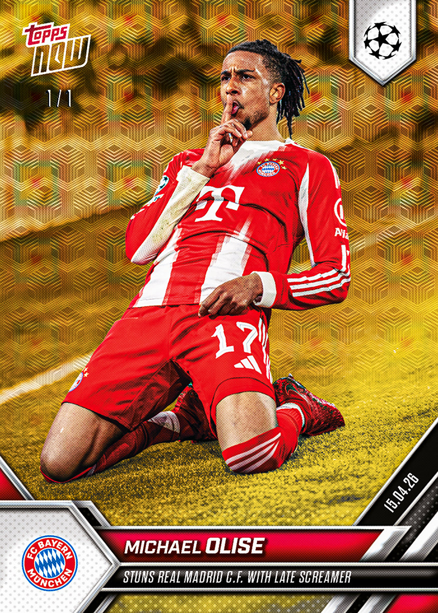 Michael Olise - 2025-26 UCL Topps NOW - Card 125 - PR: 2784 - Image 2