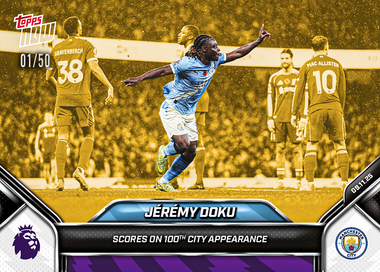 Jérémy Doku - 2025-26 Premier League Topps NOW - Card 57 - PR: 394 - Image 6
