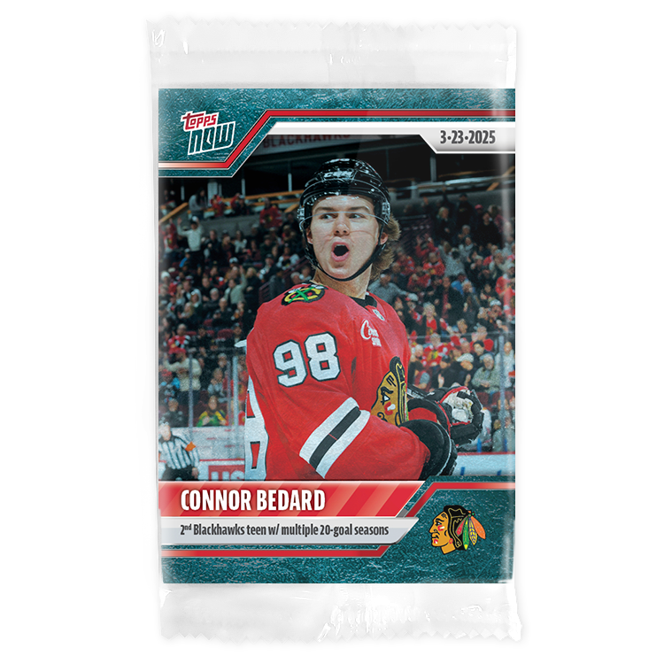 Connor Bedard - 2024-25 NHL Topps NOW - Sticker # 141 Pack - PR: 405 - Image 3