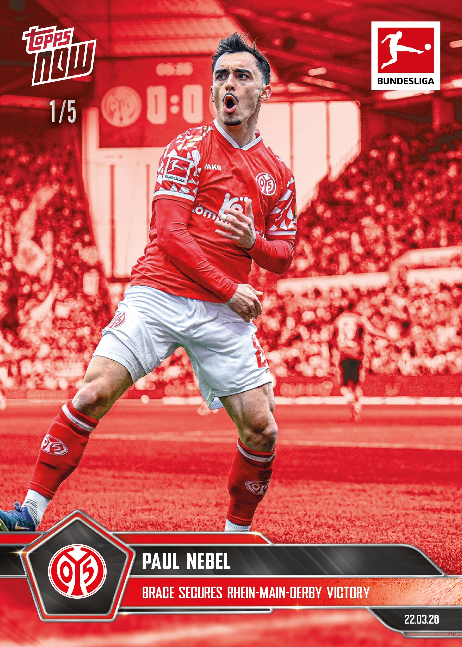Paul Nebel - 2025-26 Bundesliga Topps NOW - Card 154 - PR: 114 - Image 3