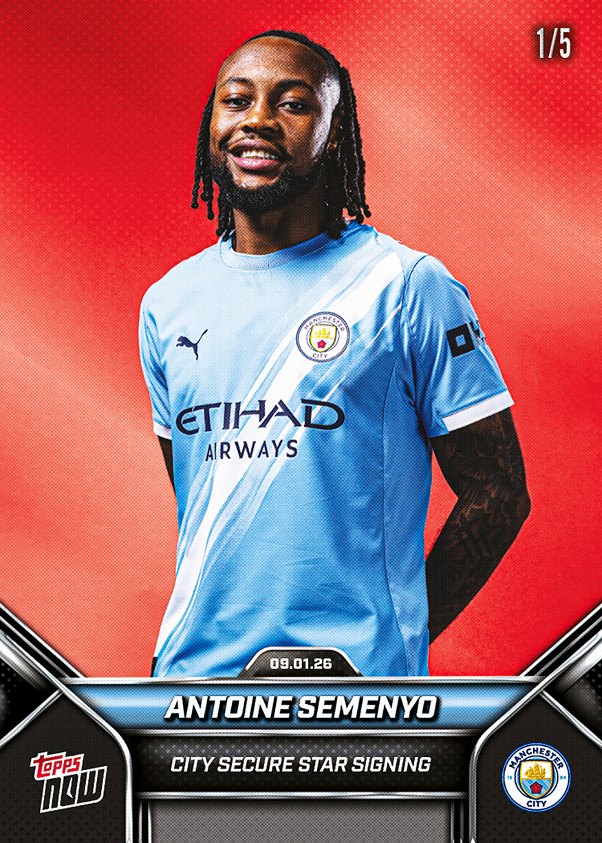 Antoine Semenyo - 2025-26 Manchester City Topps NOW - Card 1 - PR: 1845 - Image 4