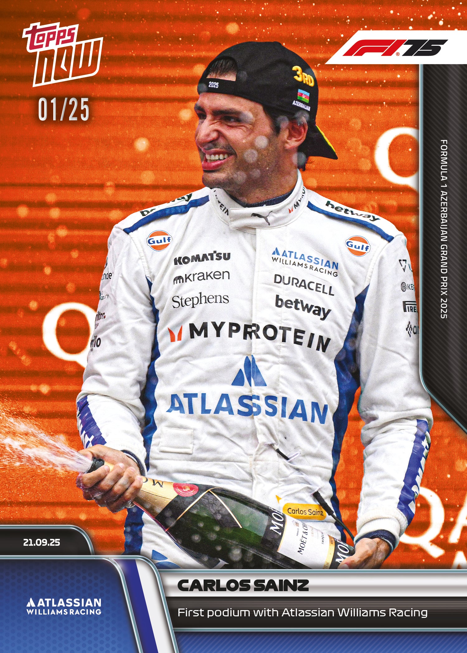 Carlos Sainz - 2025 Formula 1 Topps NOW - Card 64 - PR: 2896 - Image 5