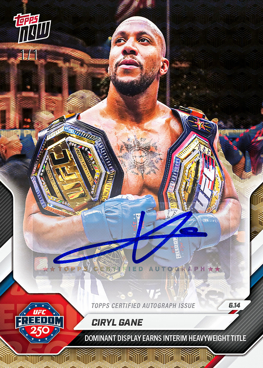 Ciryl Gane - 2026 UFC Topps NOW - Card 19 - PR: 3330 - Image 2