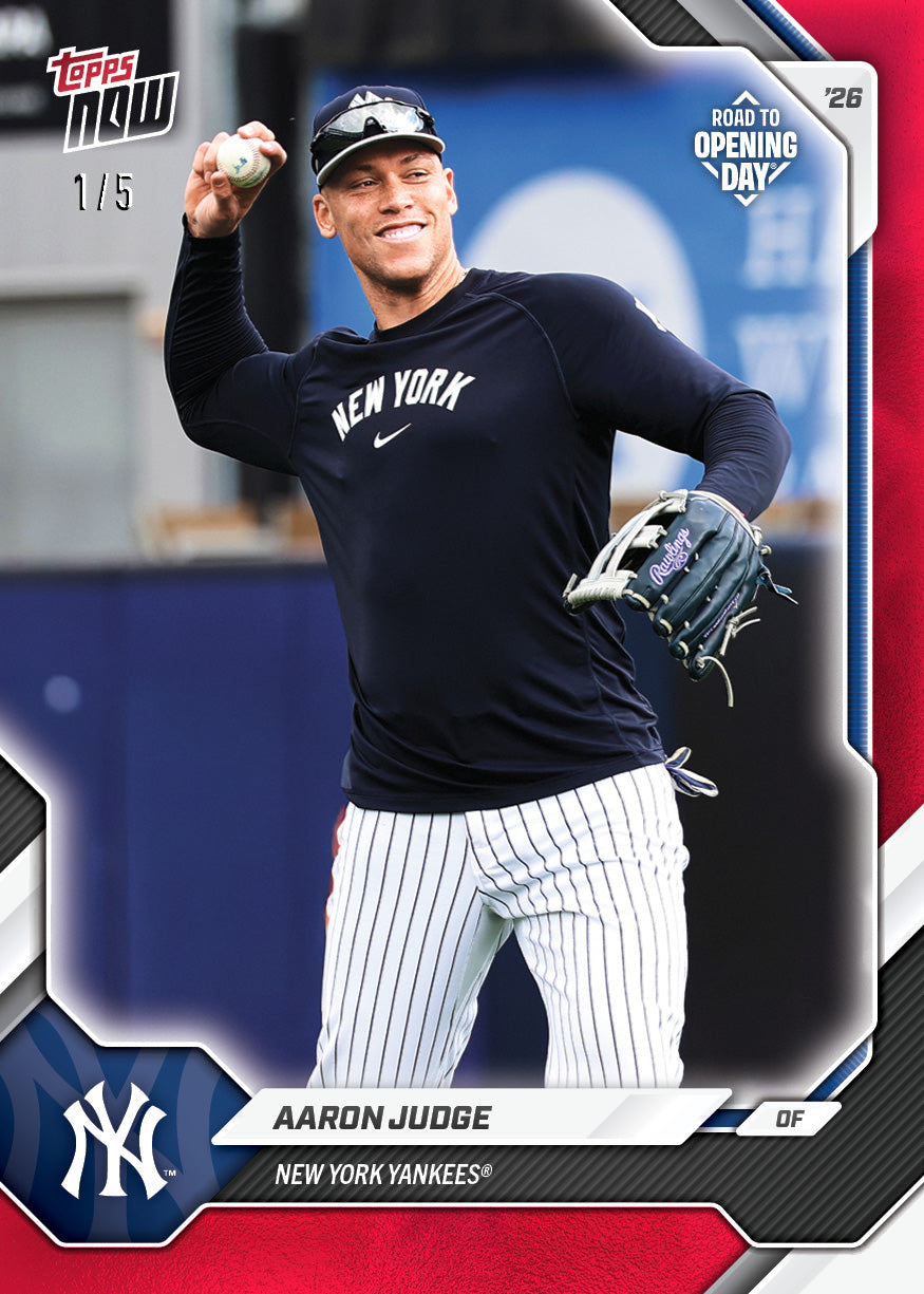 Alternative view of 2026 New York Yankees MLB Topps NOW Road To Opening Day 11-Card Team Set - PR: 3657