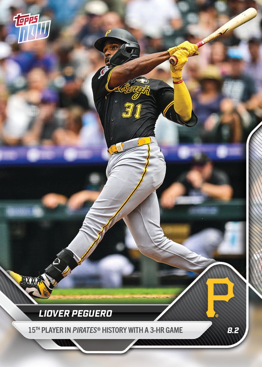 Liover Peguero - 2025 MLB Topps NOW - Card 504 - PR: 396