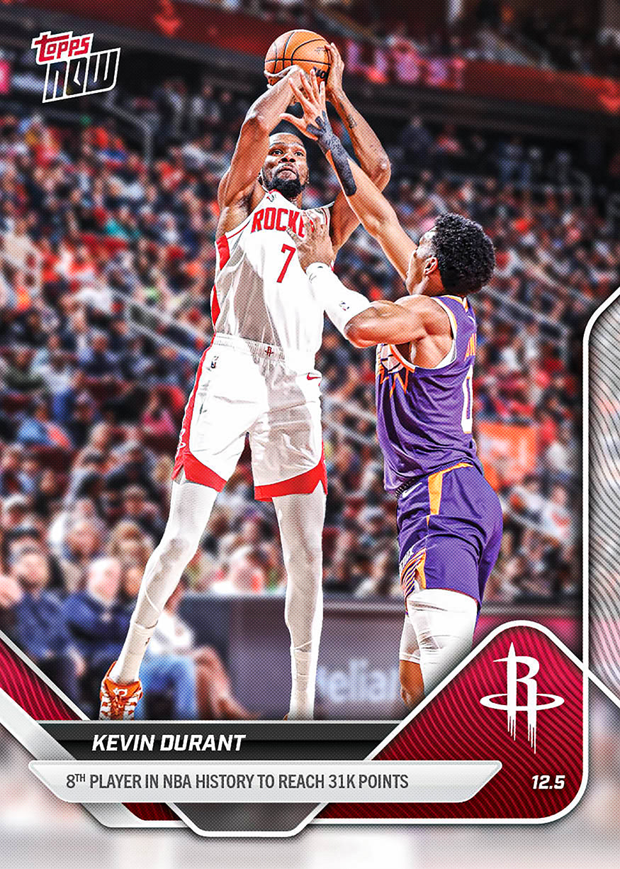Kevin Durant - 2025-26 NBA Topps NOW - Card 75 - PR: 986