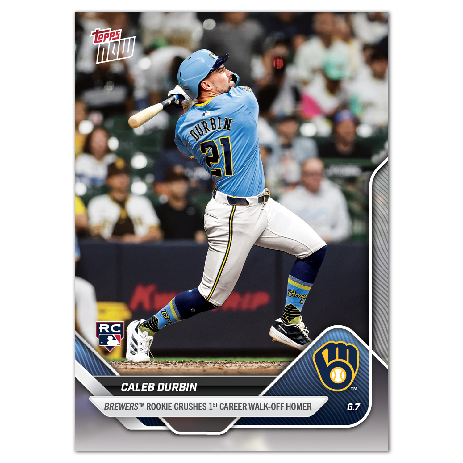 Caleb Durbin - 2025 MLB Topps NOW - Card 269 - PR: 772