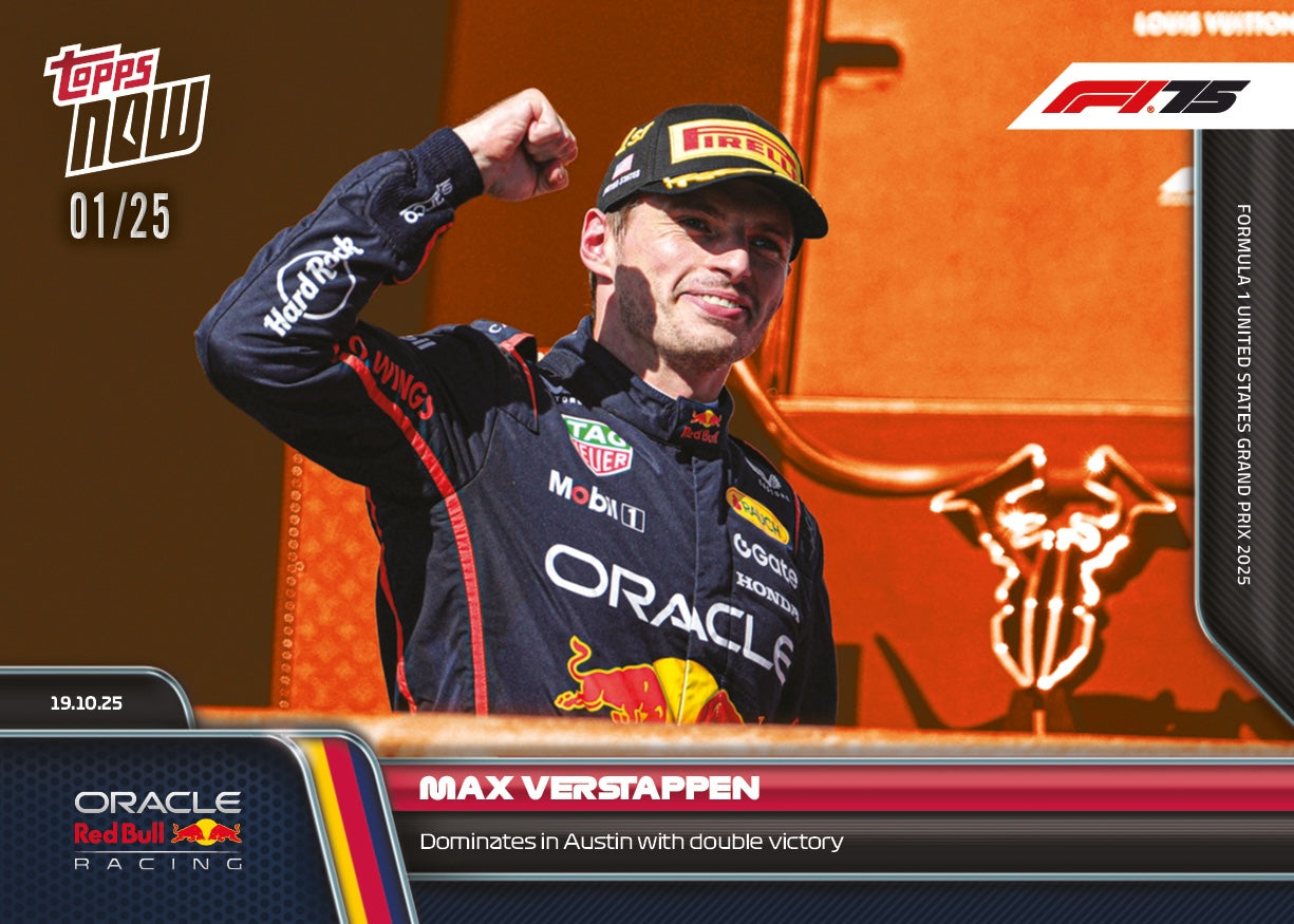 Max Verstappen - 2025 Formula 1 Topps NOW - Card 71 - PR: 2325 - Image 5