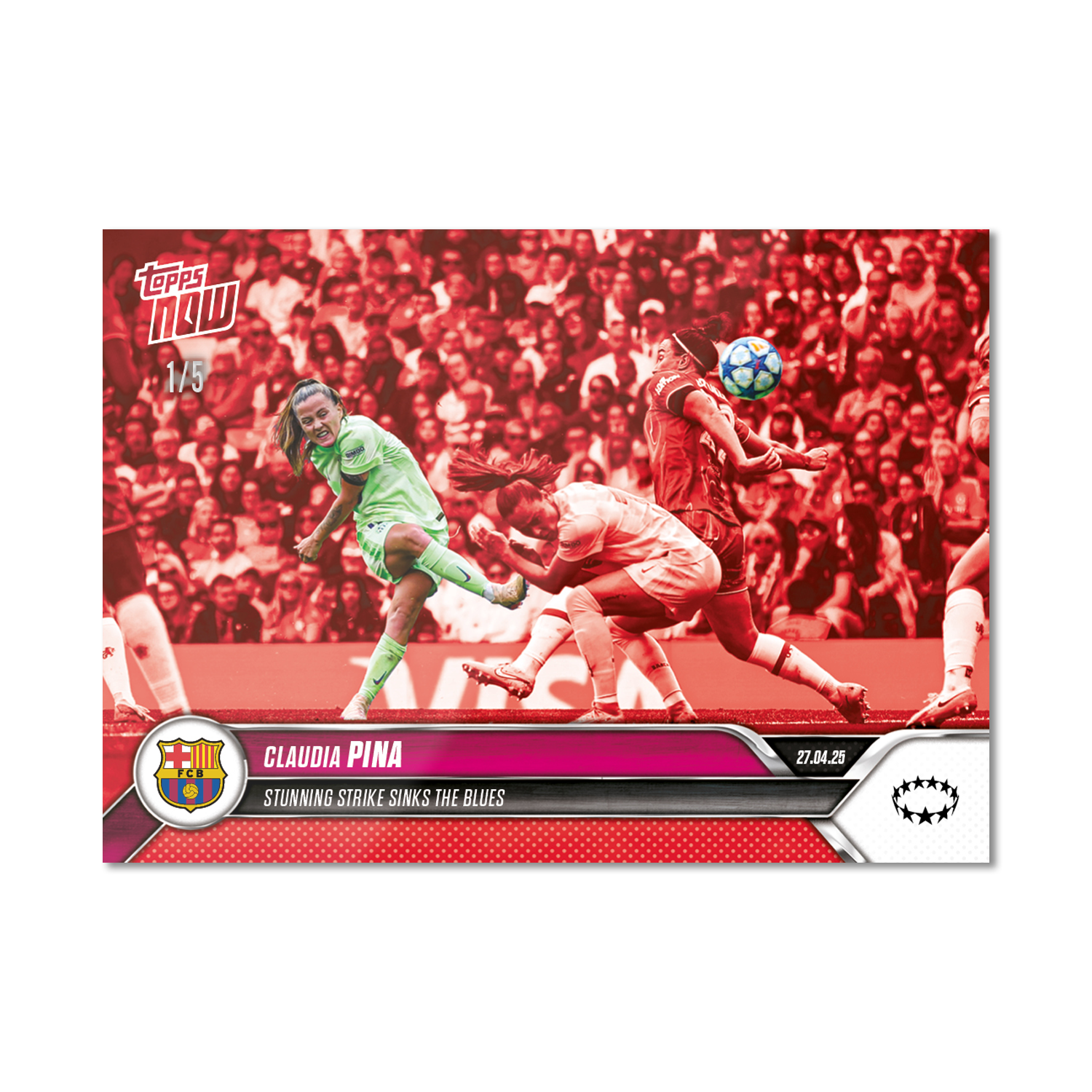 Claudia Pina - 2024-25 UWCL Topps NOW - Card 24 - PR: 236 - Image 3