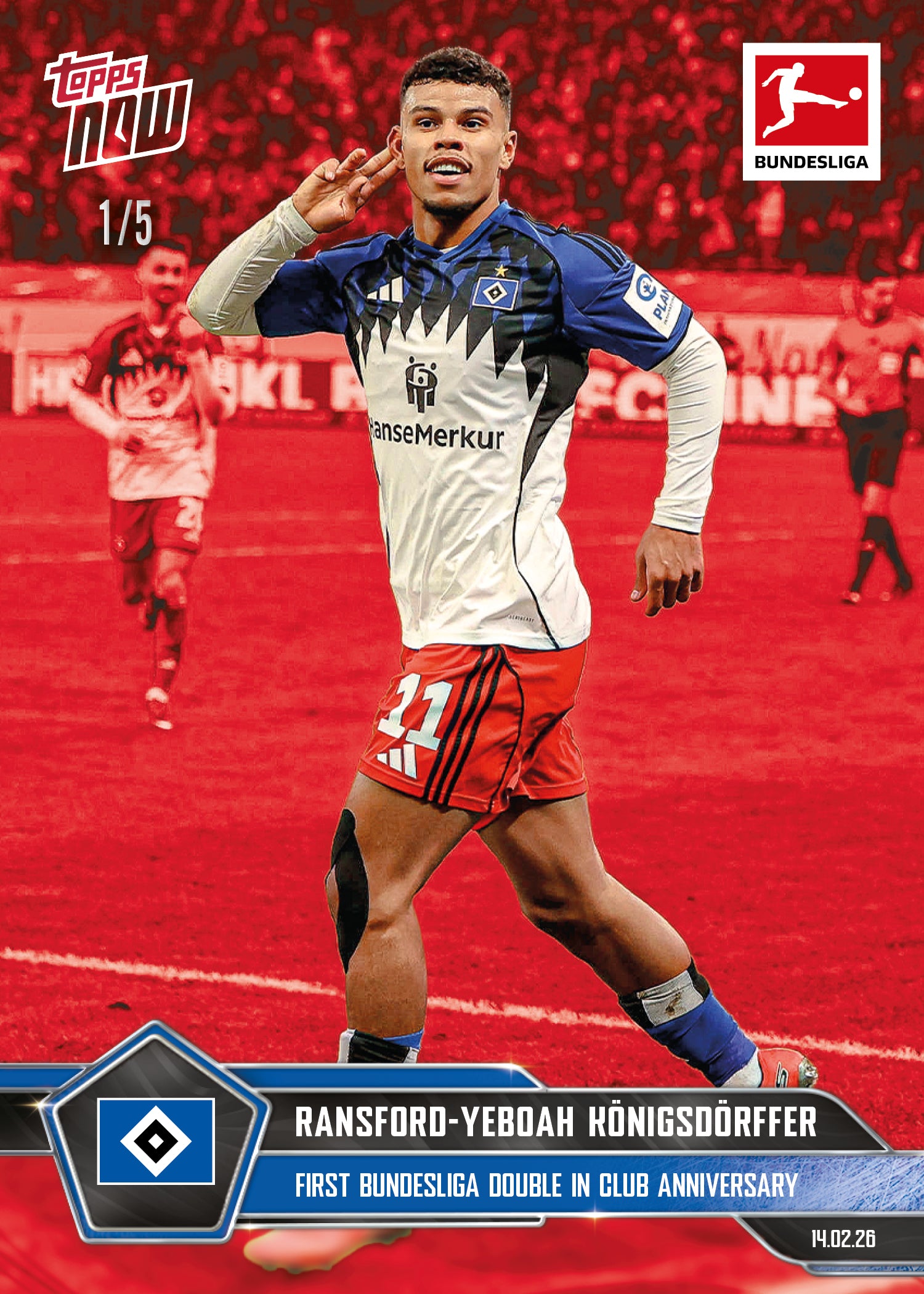 Ransford-Yeboah Königsdörffer - 2025-26 Bundesliga Topps NOW - Card 126 - PR: 736 - Image 3
