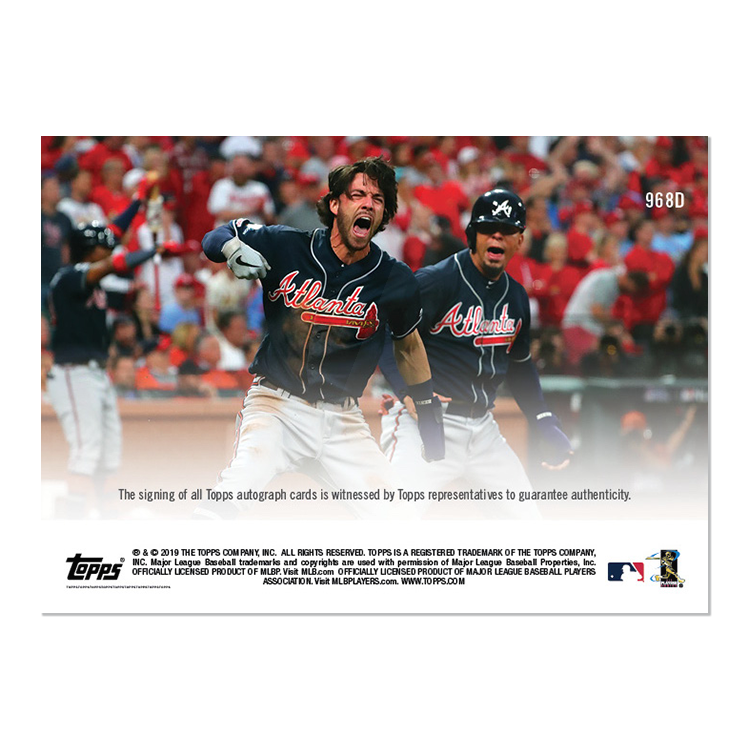 On-Card Auto # to 5 - Dansby Swanson - MLB TOPPS NOW Card 968D - Image 2