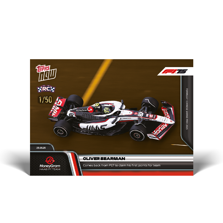 Oliver Bearman - 2025 Formula 1 Topps NOW Card 23 - PR: 502 - Image 3