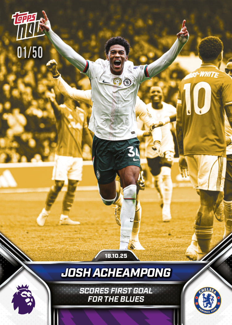 Josh Acheampong - 2025-26 Premier League Topps NOW - Card 35 - PR: 482 - Image 6