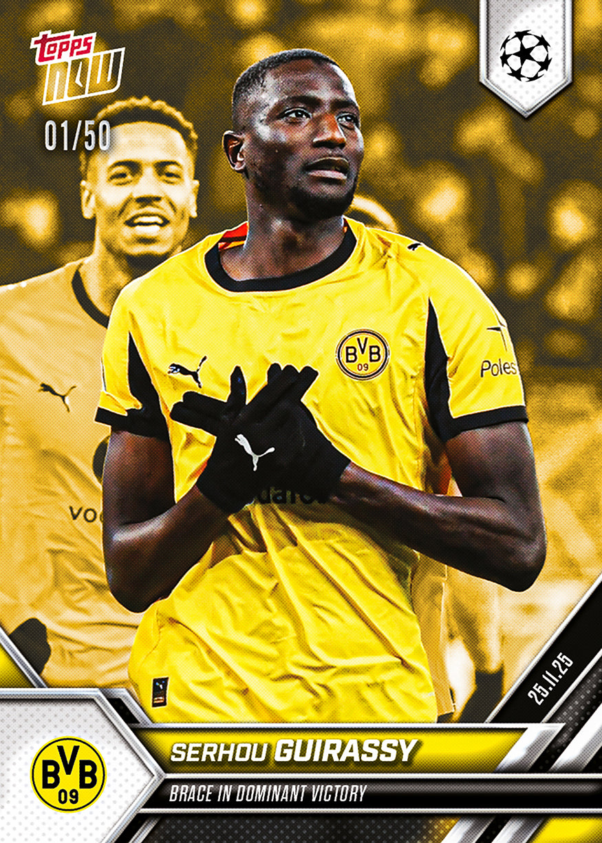 Serhou Guirassy - 2025-26 UCL Topps NOW - Card 54 - PR: 182 - Image 6