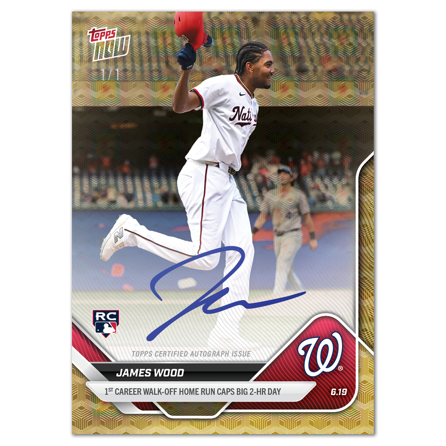 James Wood - 2025 MLB Topps NOW - Card 318 - LOOK FOR AUTOS - PR: 3398 - Image 2