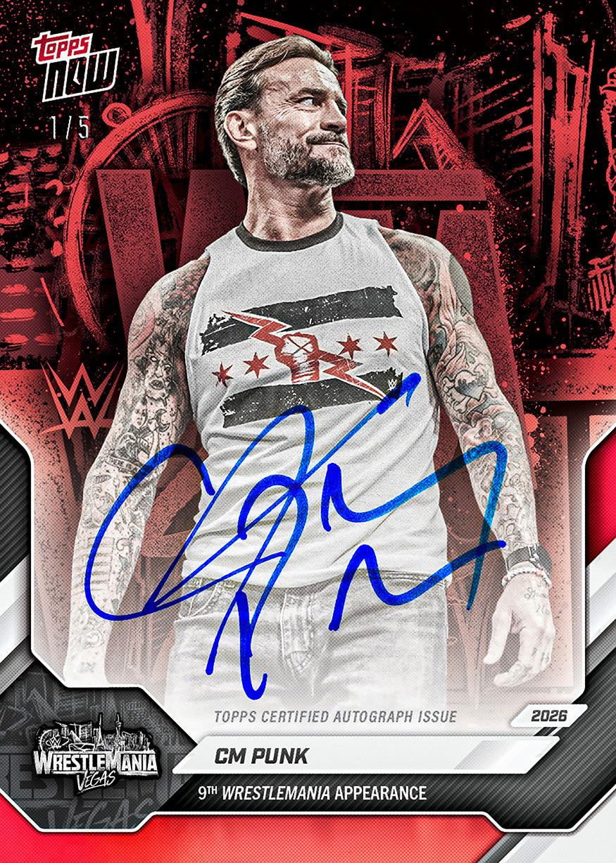 2026 WrestleMania Vegas Set – WWE Topps NOW - 15-Card Set - PR: 5847 - Image 5