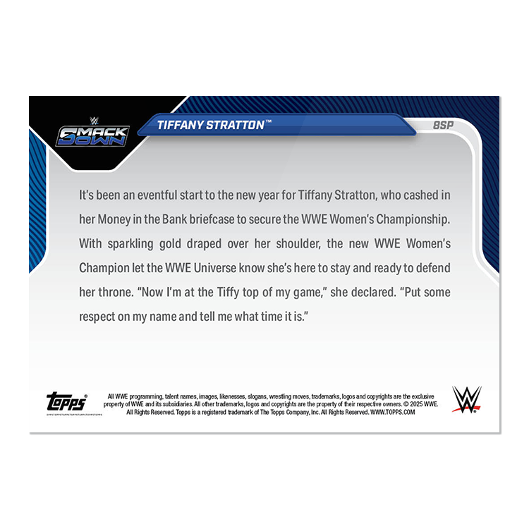 Tiffany Stratton - 2025 WWE Topps NOW Card 8 - PR: 2903 - Image 4
