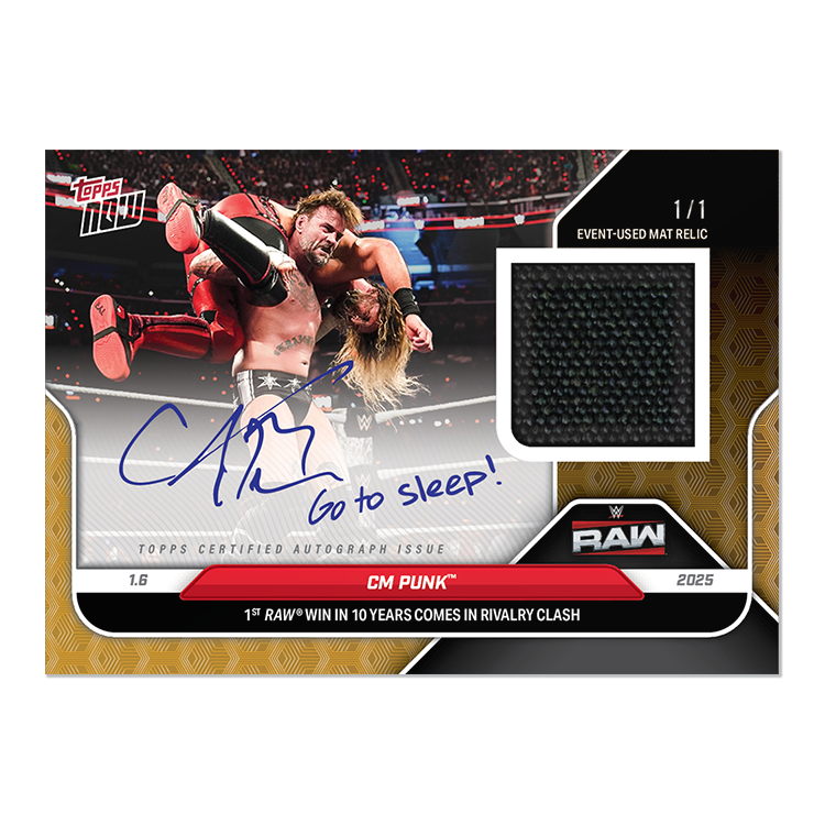 CM Punk - 2025 WWE Topps NOW Card 6 - LOOK FOR AUTO-RELICS - PR: 4721 - Image 2